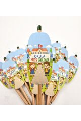 OKULUNA HOŞGELDİN SINIFINA HOŞ GELDİN HEDİYESİ KURŞUN TOHUMLU KALEM