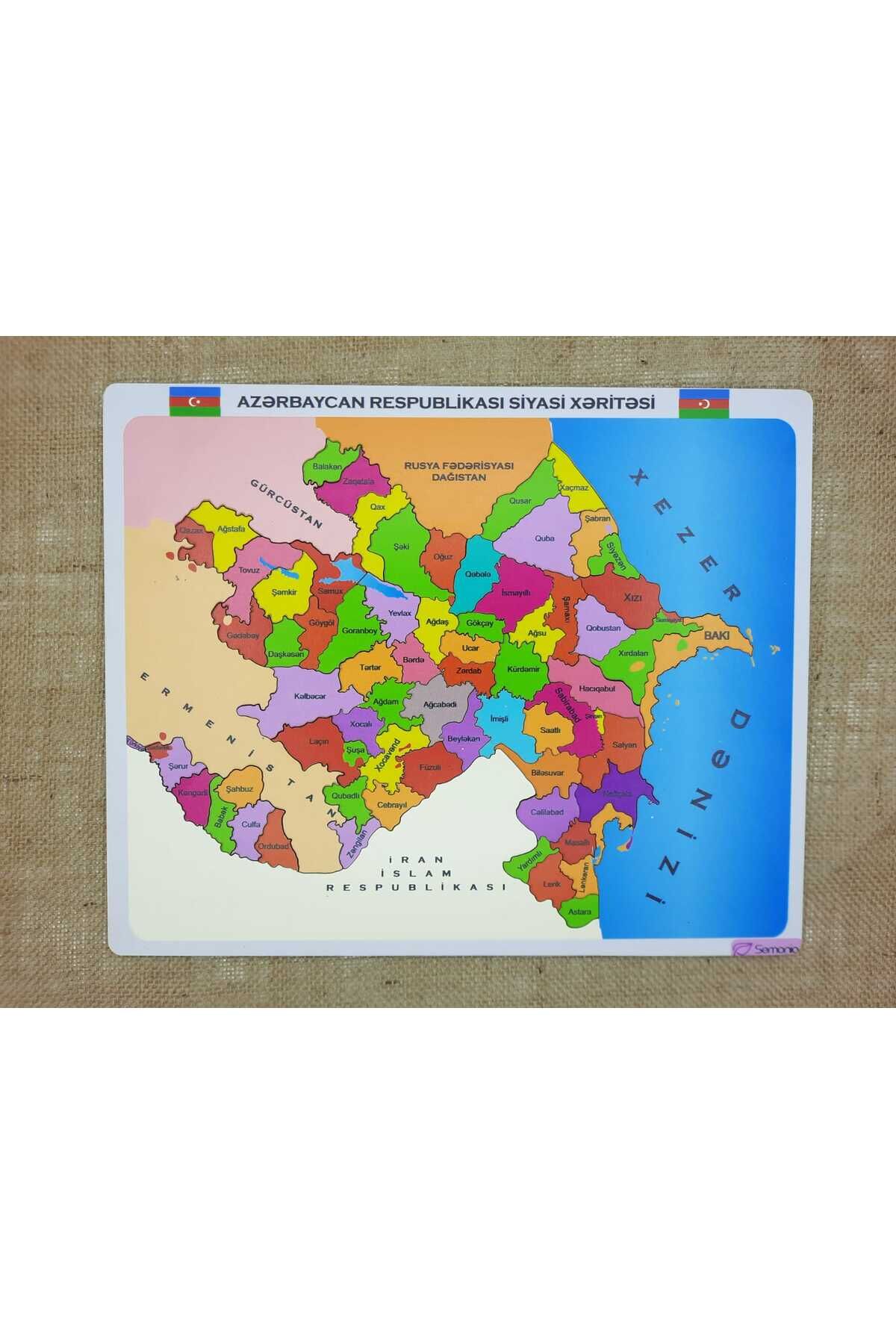 AZERBAYCAN HARİTASI AHŞAP PUZZLE