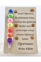 Kişiye Özel Öğrenci Karne Hediyesi Emoji Yumurtlayan Renkli Kalem