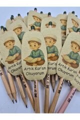 KUR'AN-I KERİM HATİM HEDİYESİ TOHUMLU BASKILI KURŞUN KALEM