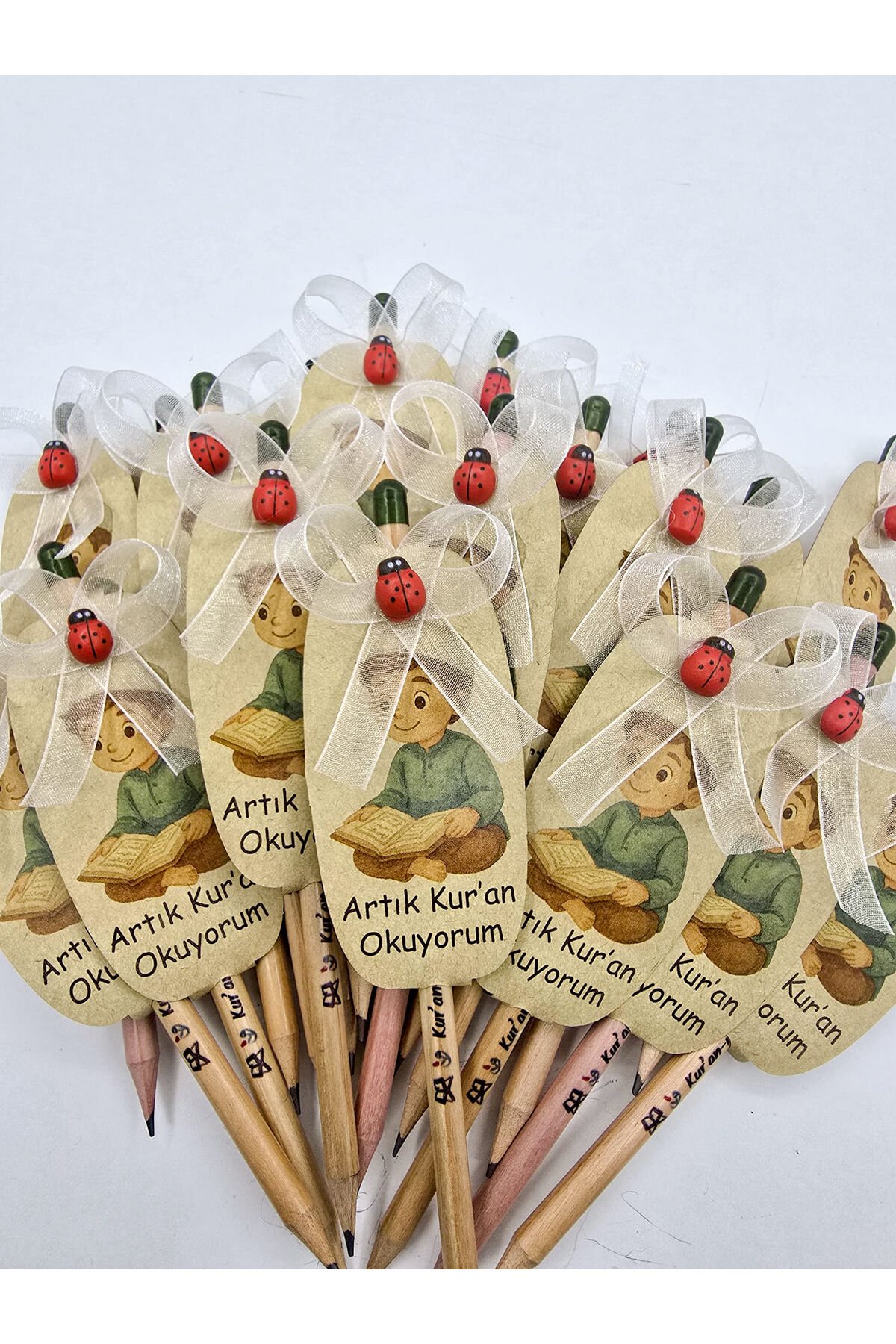 KİŞİYE ÖZEL KUR'AN-I KERİM HATİM HEDİYESİ SÜSLENMİŞ TOHUMLU KALEM