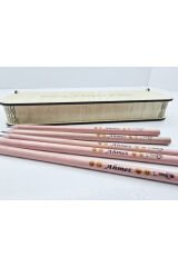 Kişiye Özel 5 ADET Kurşun Kalem, Kalemlik Hediyeli