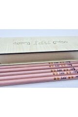 Kişiye Özel 5 ADET Kurşun Kalem, Kalemlik Hediyeli