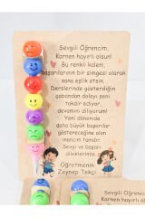 15 ADET Kişiye Özel Karne Hediyesi Emoji Yumurtlayan Renkli Emojili Kalem