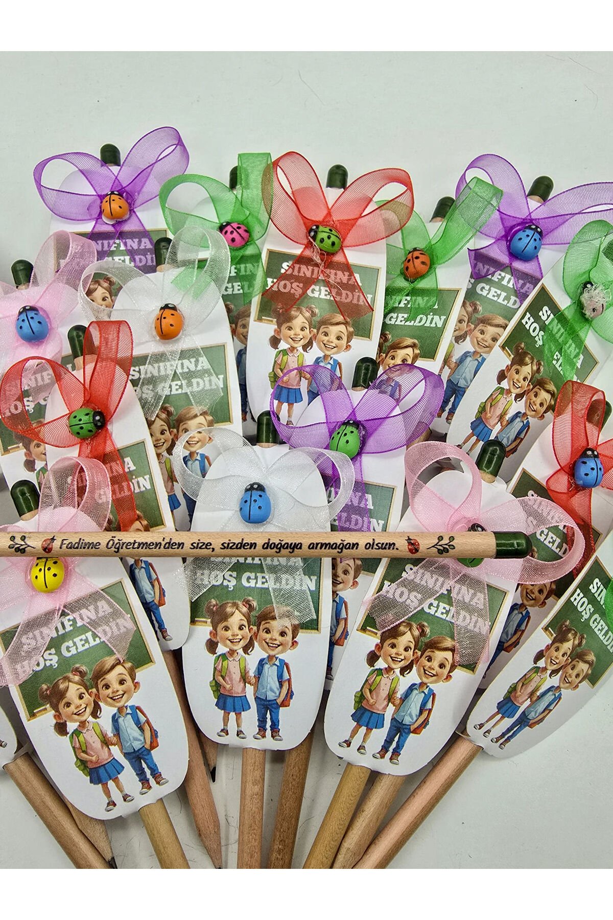 KİŞİYE ÖZEL SINIFINA HOŞ GELDİN HEDİYESİ SÜSLENMİŞ TOHUMLU KALEM