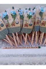 Kişiye Özel Sünnet Hediyesi Mavi 20 adet Tohumlu Kalem