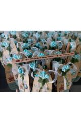 Kişiye Özel Sünnet Hediyesi Mavi 20 adet Tohumlu Kalem