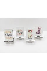 KİŞİYE ÖZEL HEDİYE AHŞAP MASA ÜSTÜ TELEFON TUTUCU STAND 20 ADET