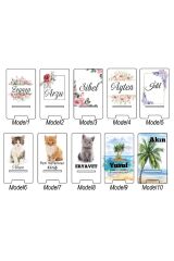 KİŞİYE ÖZEL HEDİYE AHŞAP MASA ÜSTÜ TELEFON TUTUCU STAND 4 ADET