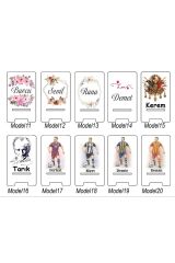 KİŞİYE ÖZEL HEDİYE AHŞAP MASA ÜSTÜ TELEFON TUTUCU STAND 5 ADET