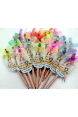 KİŞİYE ÖZEL OKUMA BAYRAMI ÖĞRENCİ HEDİYESİ SÜSLENMİŞ KURŞUN TOHUMLU KALEM