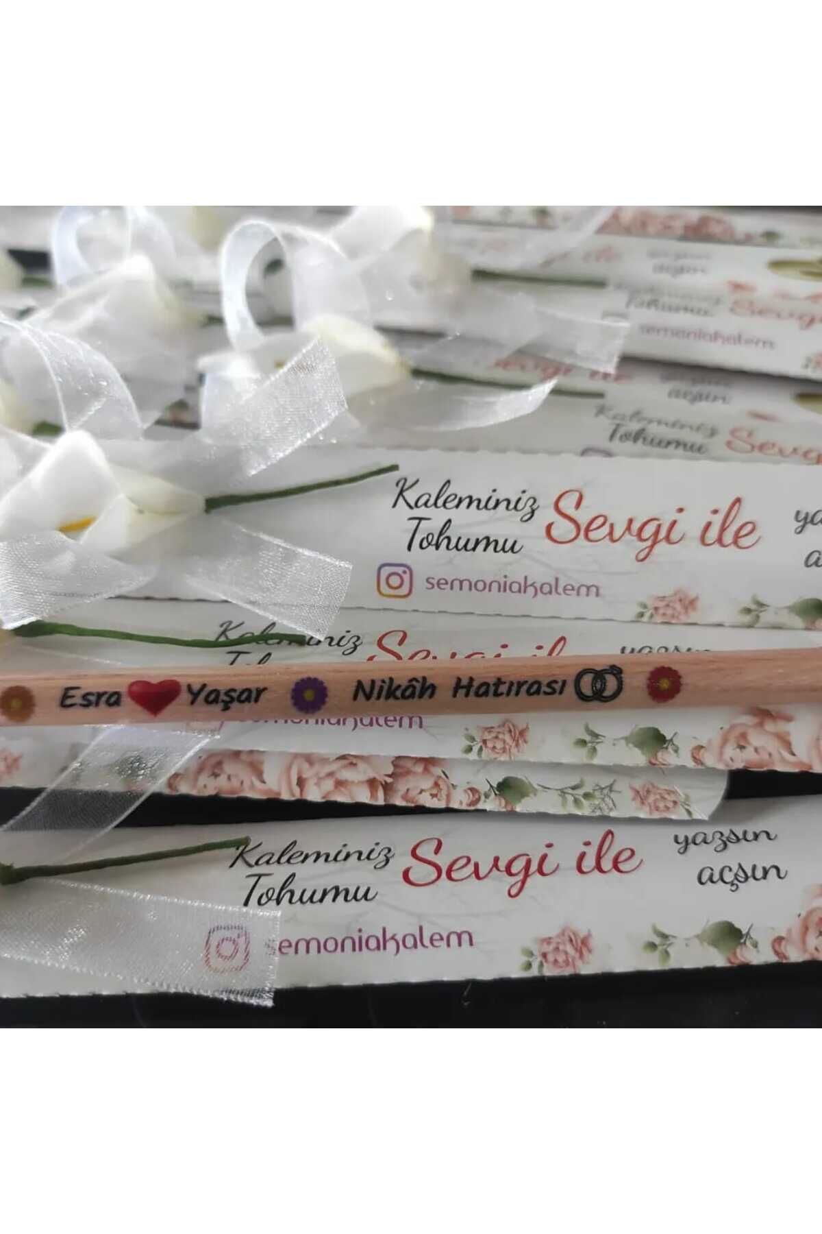 KİŞİYE ÖZEL NİŞAN HEDİYESİ TOHUMLU KALEM