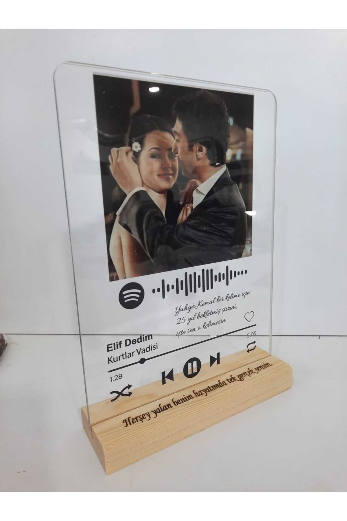 Spotify Plak /Sevgililer Günü Hediyesi- Elif Dedim / 15x20cm